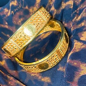 Gold plated Filigree Bangles